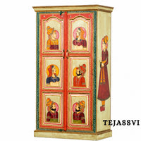 Wooden Hand Painted  Sideboard / Wooden Cabinet / Storage Side Boards / Hand made / Wooden Big Cabinet, Living Room Furniture, Fine Panting.