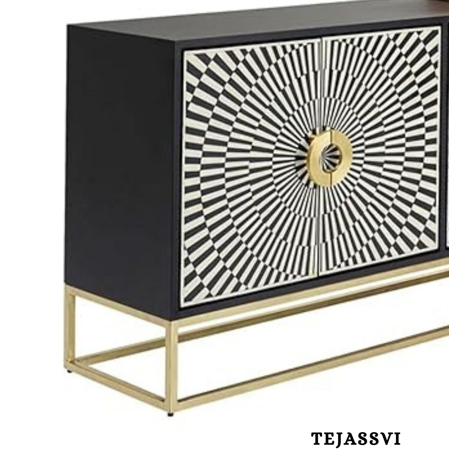 Bone Inlay Sideboard /  Wooden Bone inlay 4 Door Dresser / Bone Inlay TV Unit  / Bone inlay Buffet / Large Dresser /  Storage Unit.