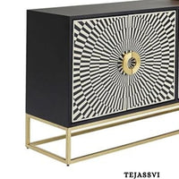 Bone Inlay Sideboard /  Wooden Bone inlay 4 Door Dresser / Bone Inlay TV Unit  / Bone inlay Buffet / Large Dresser /  Storage Unit.