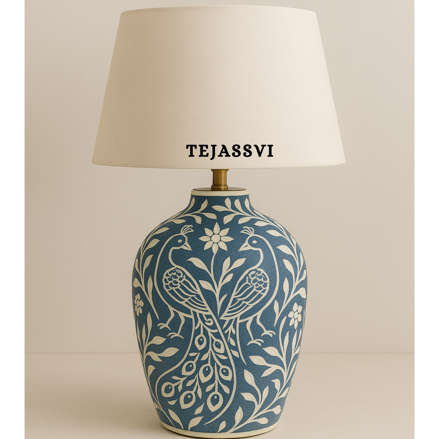 Wooden Bone Inlay Floral and Peacock Pattern Lamp for Bedroom / Bone Inlay Bed Room Lamp / Bedroom Décor Lamp / Handmade Inlay Table Lamp Home Decor Accent Light