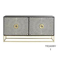 Bone Inlay Sideboard /  Wooden Bone inlay 4 Door Dresser / Bone Inlay TV Unit  / Bone inlay Buffet / Large Dresser /  Storage Unit.