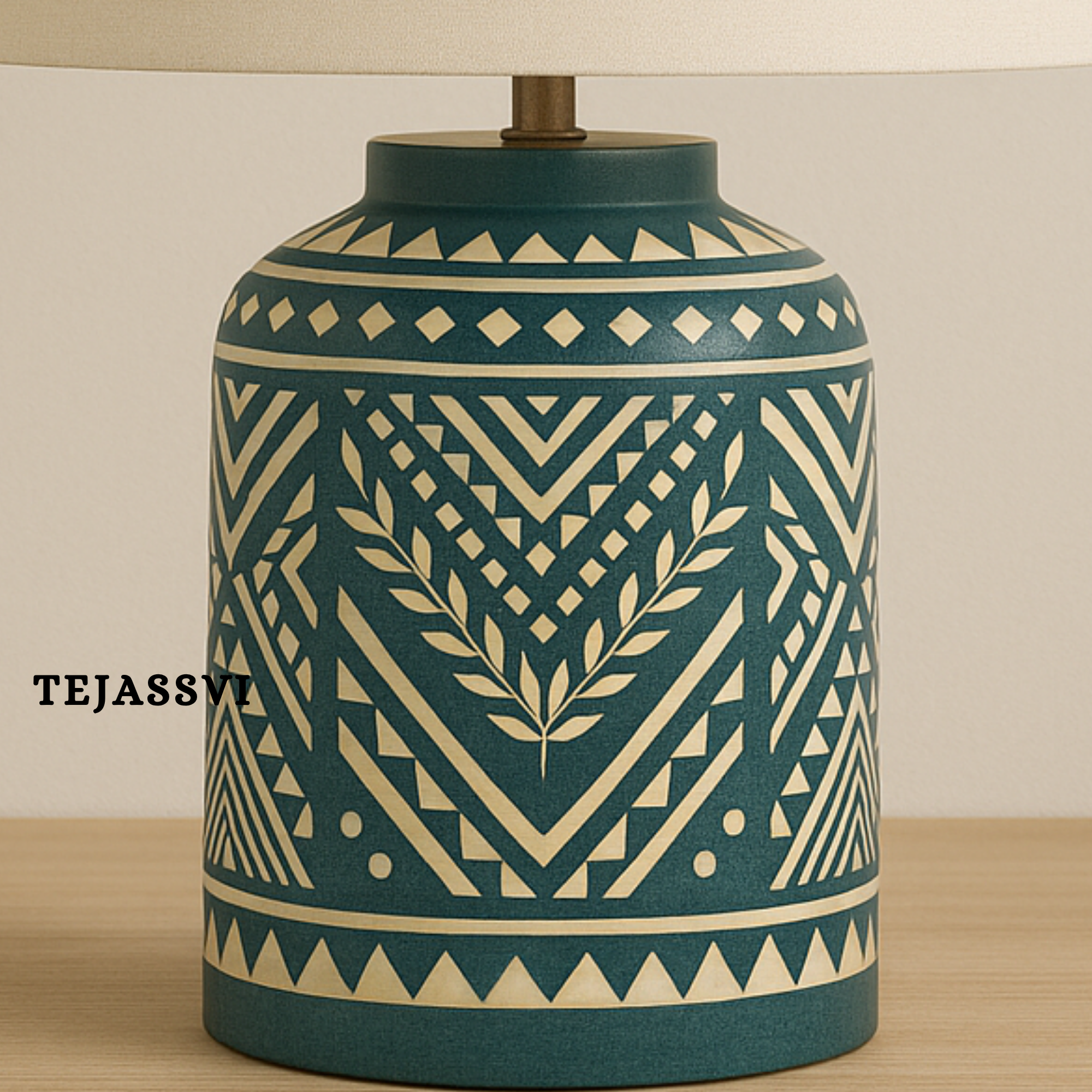 Wooden Bone Inlay Lamp for Bedroom / Bone Inlay Bed Room Lamp / Bedroom Décor Lamp / Handmade Inlay Table Lamp Home Decor Accent Light