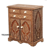 Handmade Wood Bone Inlay Modern Sideboards / Wood Bone Inlay Console | Wood Bone Inlay Cabinet With 4 Drawer & 2 Door Furniture  | Wooden Sideboards | Luxury Furniture.