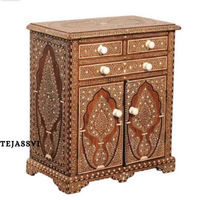 Handmade Wood Bone Inlay Modern Sideboards / Wood Bone Inlay Console | Wood Bone Inlay Cabinet With 4 Drawer & 2 Door Furniture  | Wooden Sideboards | Luxury Furniture.