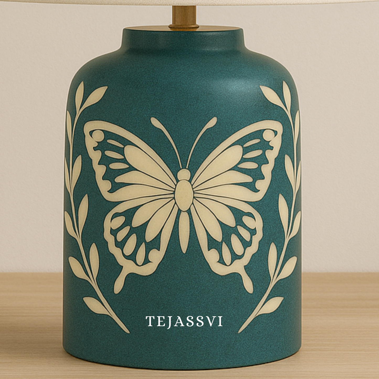 Wooden Bone Inlay Butterfly Pattern Lamp for Bedroom / Bone Inlay Bed Room Lamp / Bedroom Décor Lamp / Handmade Inlay Table Lamp Home Décor Accent Light