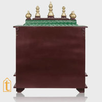 Handcrafted Wooden Wall Mounted Mandir: Home Pooja Ghar with Drawers