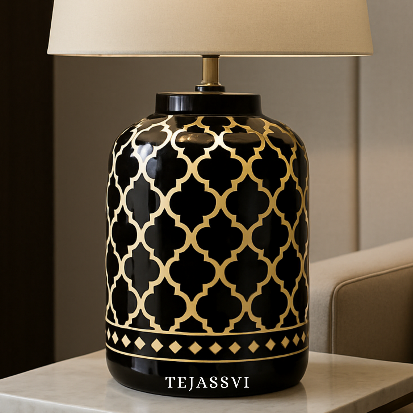 Wooden Bone Inlay Lamp for Bedroom / Bone Inlay Bed Room Lamp / Bedroom Décor Lamp / Handmade Inlay Table Lamp Home Décor Accent Light