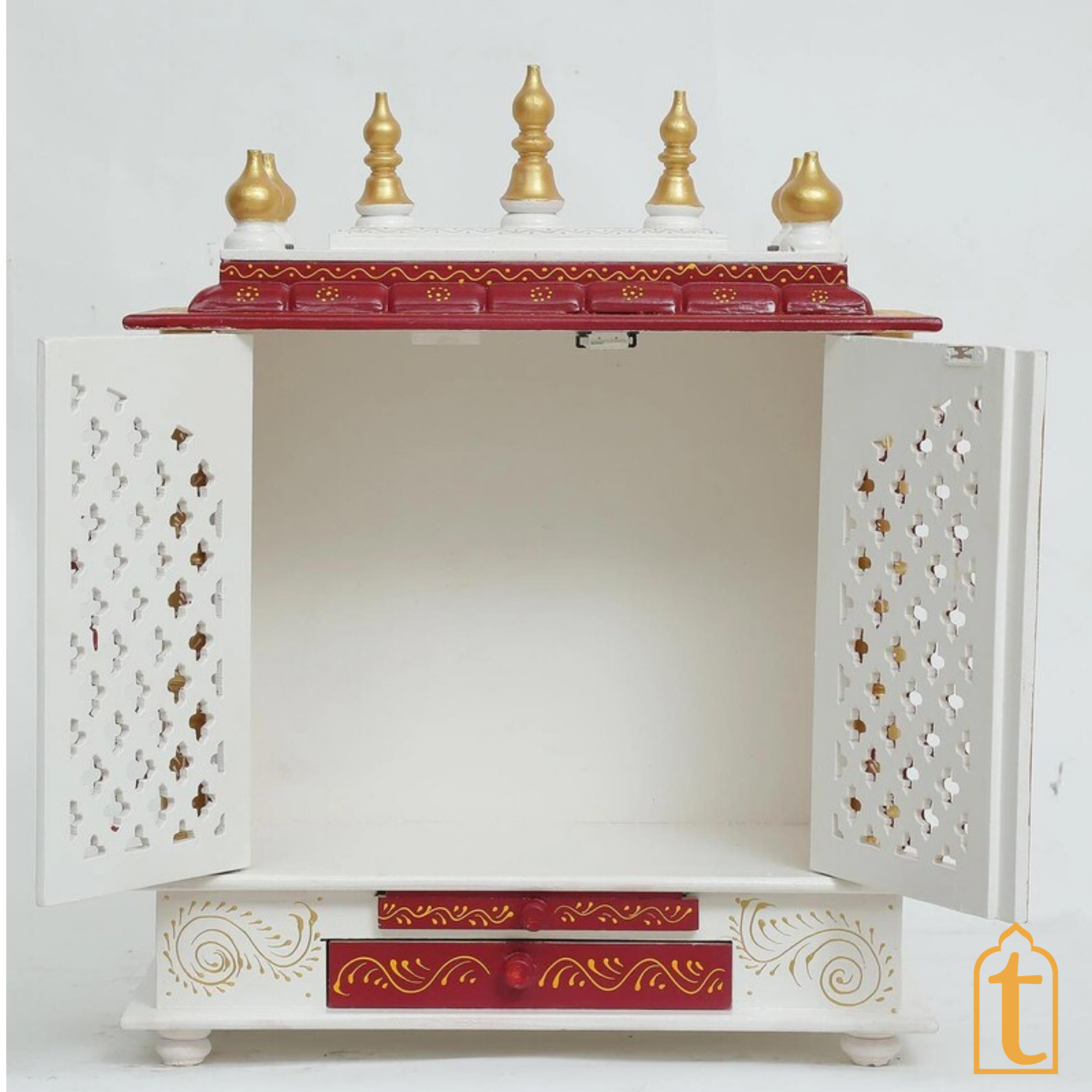 Handcrafted Wooden Temple: Pooja Ghar Mandir for Home Decor