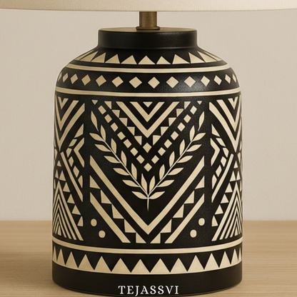 Wooden Bone Inlay Lamp for Bedroom / Bone Inlay Bed Room Lamp / Bedroom Décor Lamp / Handmade Inlay Table Lamp Home Decor Accent Light