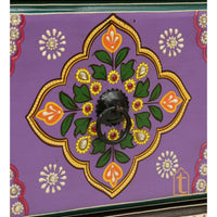 Indian Wooden Hand painted Wooden Chest Drawers / Side Table /  Chest of Drawers for Living Room | Traditional Side Table with Drawers | Bedside table.
