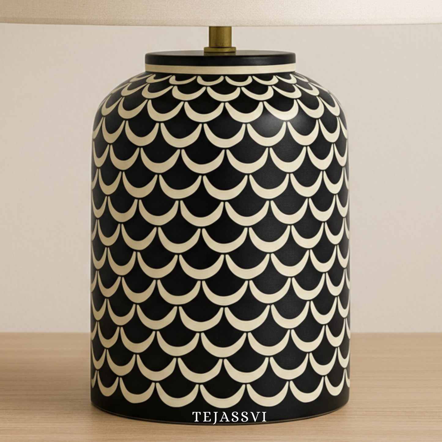 Wooden Bone Inlay Lamp for Bedroom / Bone Inlay Bed Room Lamp / Bedroom Décor Lamp / Handmade Inlay Table Lamp Home Decor Accent Light