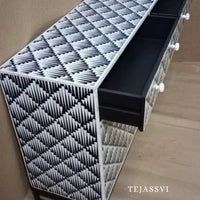 Bone Inlay Furniture - Bone inlay Sideboard With Brass Leg / Bone Inlay Chest of Drawers / Bone Inlay Drawers Dresser / Bone Inlay Console.