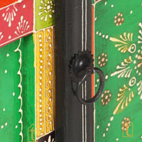 Wooden Indian Beautiful Hand Painting Side Board / Handmade Furniture / Side Table Indian Handicrafts Décor / Home Cupboard / Storage Cabinet.