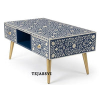 Wood Inlay Coffee Table / wood Inlay Coffee Table / Coffee Table / Floral Design Centre Table / wood Inlay Cocktail Table .