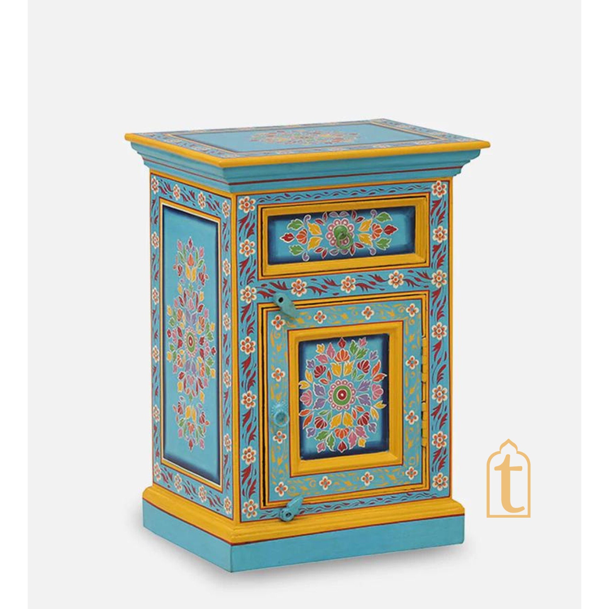 Handmade Modern Stylish Classy Central Drawer Table / Living Room Decorative Luxury Bedside Table / Night Lamp stand Table / Handicraft Table.