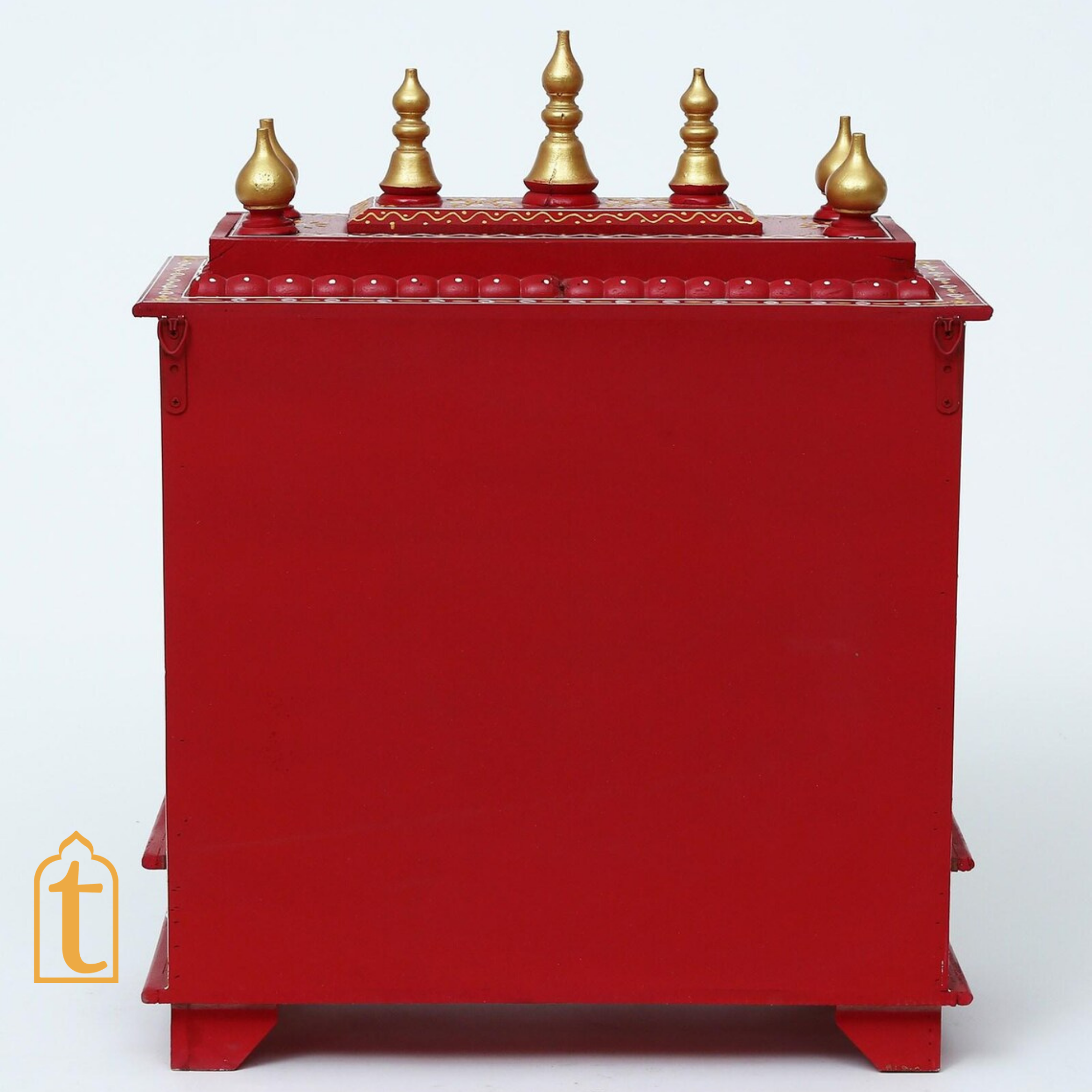 Handcrafted Wooden Temple Mandir: Indian Pooja Ghar, Wall Mount Decor
