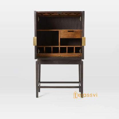 Geometric Bar cabinet/wooden Handmade Bone Inlay chest | Storage Unit and Table/Bone Inlay  Storage Console | Modern and Luxury Furniture.