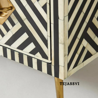 Bone Inlay Sideboard /  Wooden Bone inlay 4 Door Dresser / Bone Inlay TV Unit  / Bone inlay Buffet / Large Dresser /  Storage Unit.