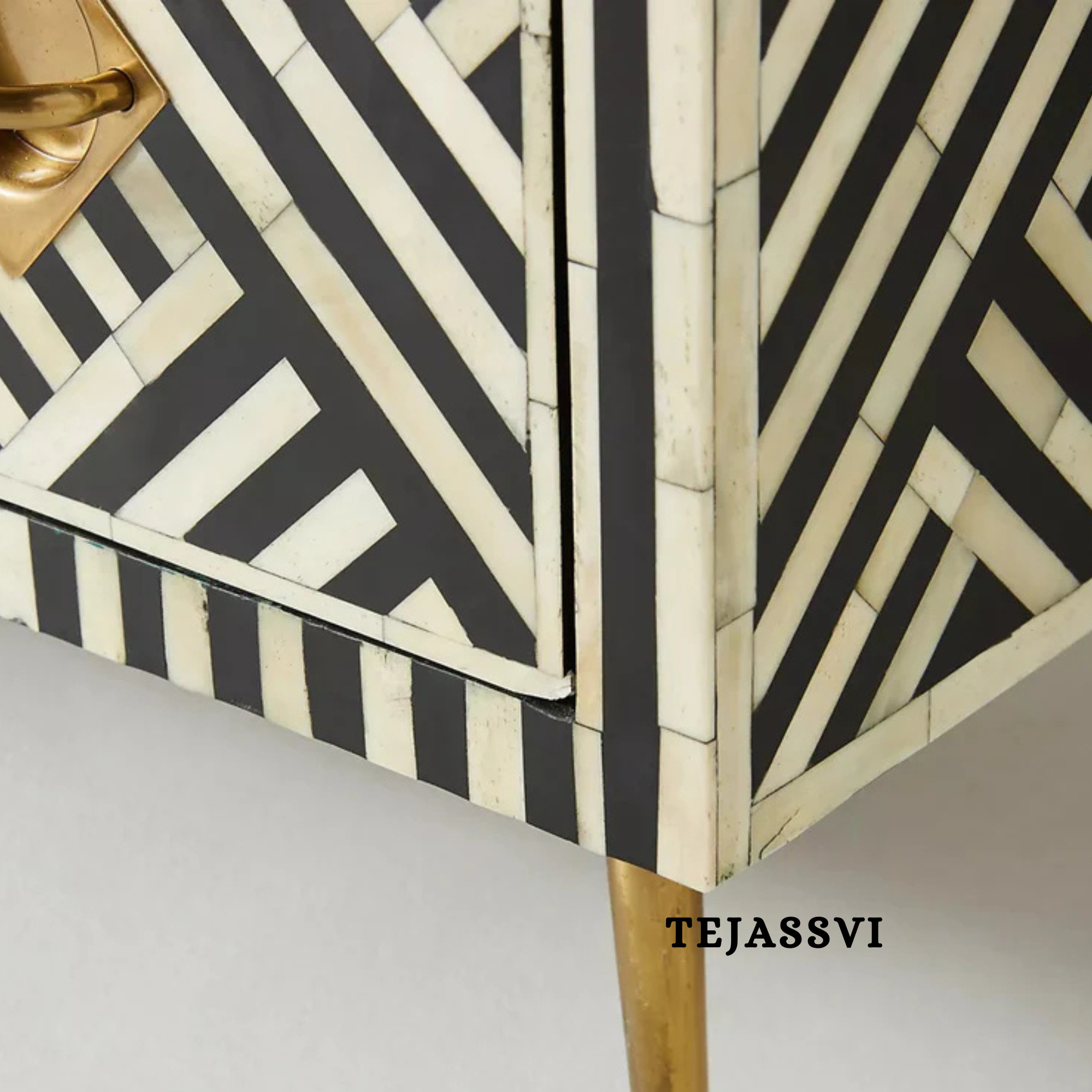 Bone Inlay Sideboard /  Wooden Bone inlay 4 Door Dresser / Bone Inlay TV Unit  / Bone inlay Buffet / Large Dresser /  Storage Unit.