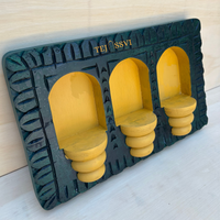 Handmade Rajasthani Jharokha Wall Art: Carved Wood Décor / Wooden Rajasthani Jharokha Wall Décor Frame .