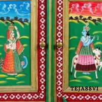 Indian Floral Designed Side Storage / Big Cabinet / Hand Painted Furniture / Wooden Big Cabinet / Living Room Furniture.