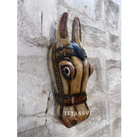 Wooden Horse Head for Wall Hanging and Solid Wood Décor Horse and Statue Décor