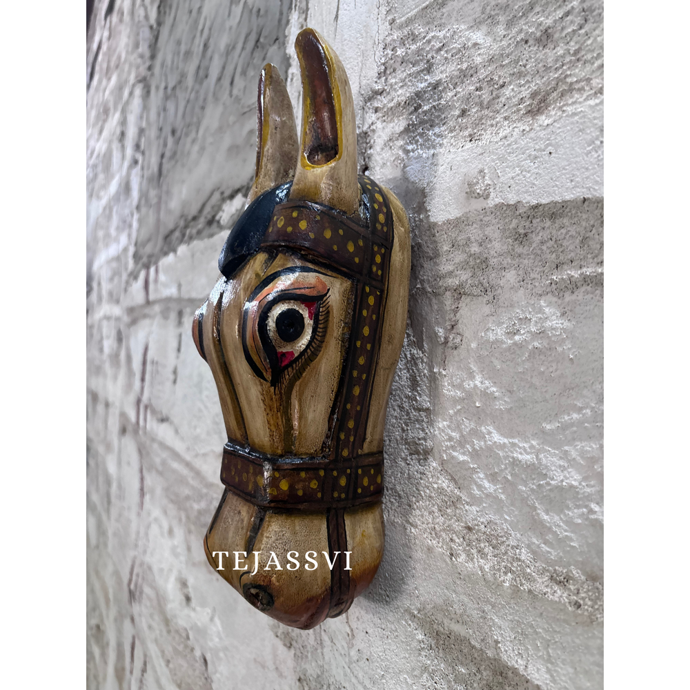Wooden Horse Head for Wall Hanging and Solid Wood Décor Horse and Statue Décor