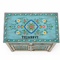 Wooden Indian Floral designed Side Storage / Cabinet | Bedside, Side Table, Hand Painted, Wooden Big Cabinet, Living Room Furniture, Fine Panting.