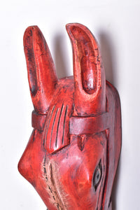 Wooden Horse Head Wall Hanging | Solid Wood Horse Head Wall Décor | Antique Wooden Horse Statue / Handmade Hand Carved Horse.
