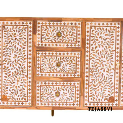 Handmade Wood Inlay Sideboards / Wood Inlay Console / Wood Inlay Chest of Drawer / Luxury Furniture / Wood Inlay Cabinet with Door & Drawer .