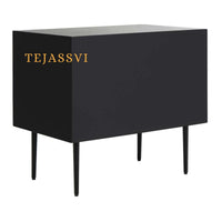 Handmade Bone Inlay Bedside Table For Black Color, Bone Inlay Table ,  Strip Design Bedside Table, Bone Inlay Cocktail Table