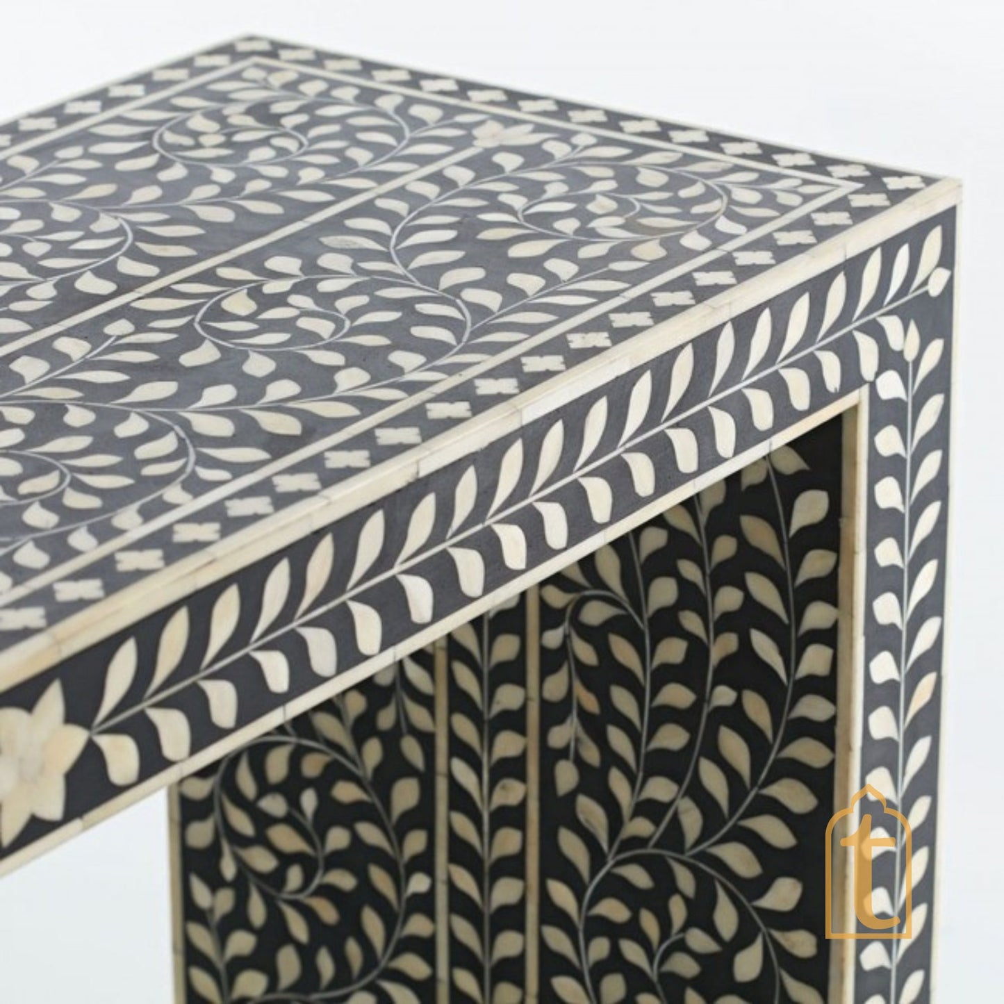 Bone Inlay Console Table,Hall-Way Entry Table Wooden bone inlay floral console table ,Bone Inlay Table, bone inlay study table, Laptop table