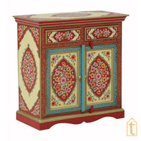 Hand-painted Wooden Chest of Drawers | Side Table | Chest of Drawers for Living Room / Traditional Side Table with Drawers / Wooden Furniture.