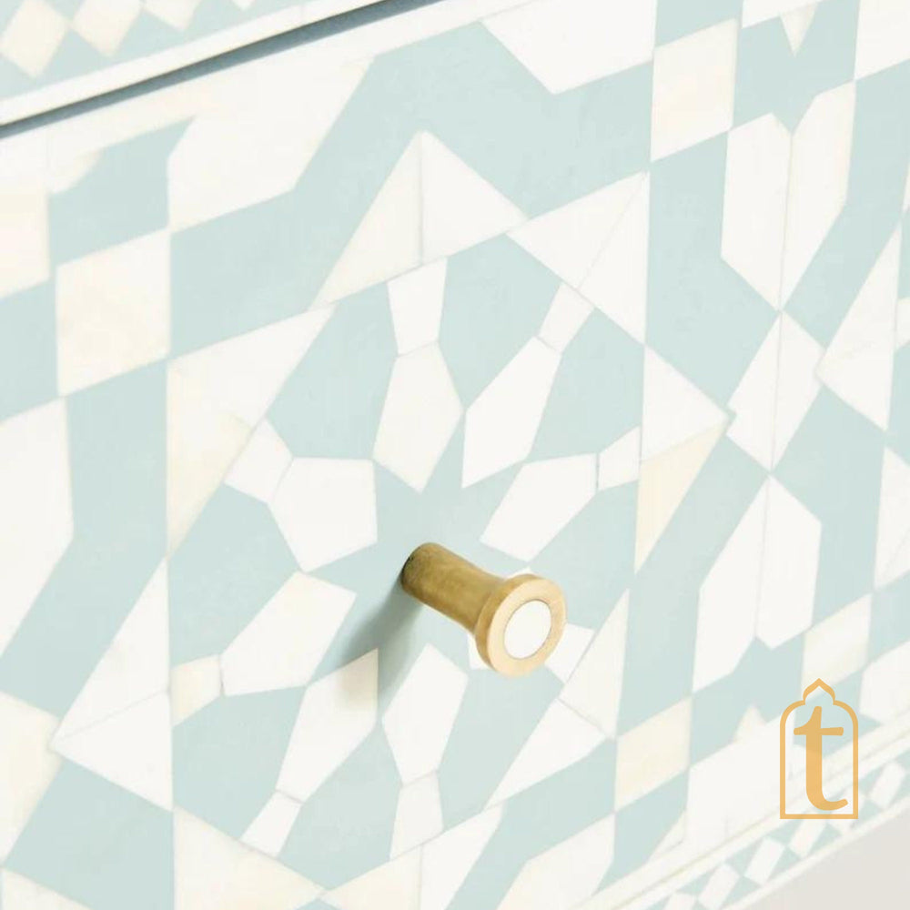 Bone inlay Work Desk | Laptop Table | Console Table | Bone Inlay Wooden Console Table | Bone Inlay Desk With 2 Drawer Furniture With Metal Leg.