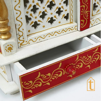 Handcrafted Wooden Temple Mandir With Drawer Wall Hanging Pooja Ghar