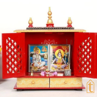 Handcrafted Wooden Pooja Room Temple Wall Hanging Mandir Home Decor