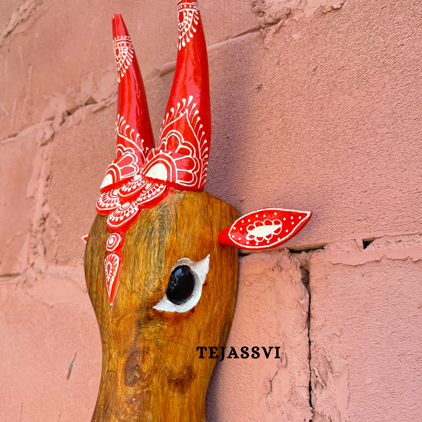 16 Wooden Cow Head | Bull | Nandi Head Mask Wall Décor. Wooden Wall Hanging. Ethnic Indian Art Best Minimalist Gift Idea for Christmas/Diwali