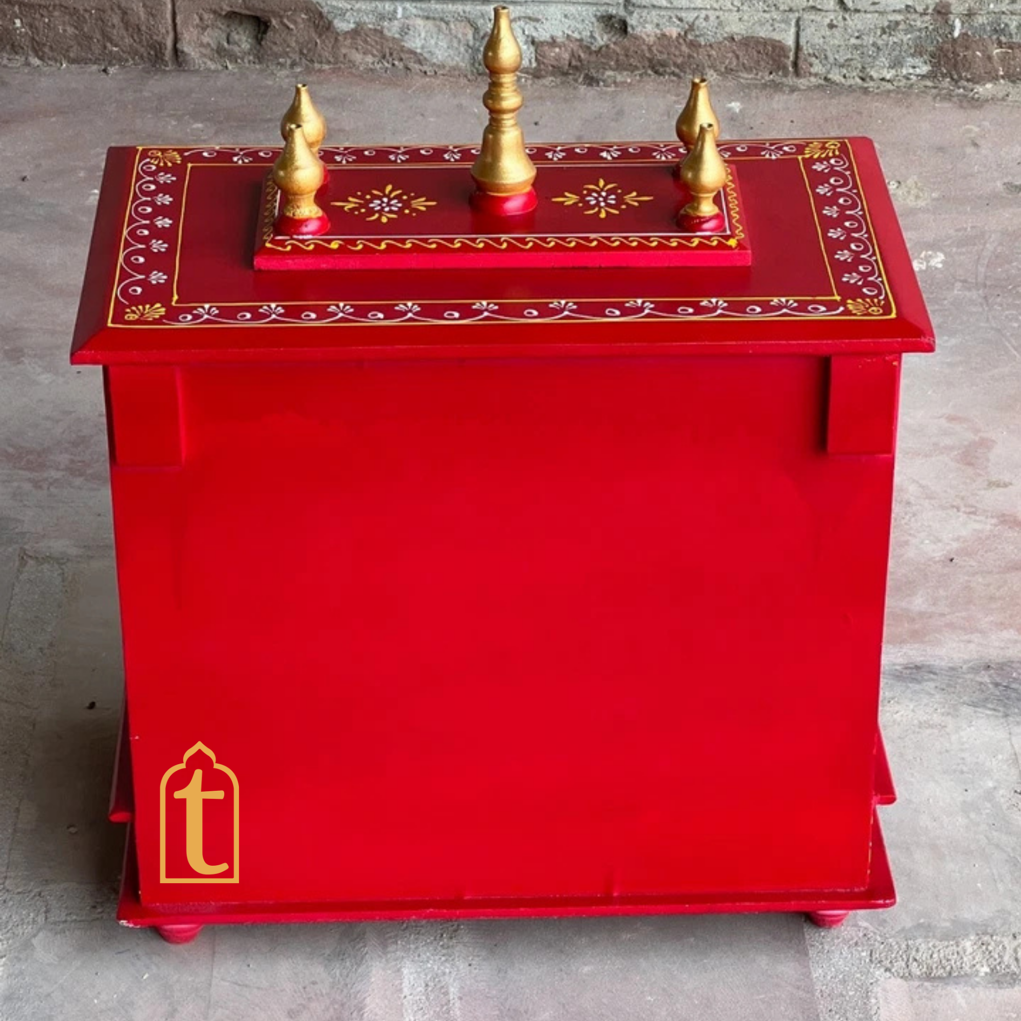 Handcrafted Wooden Pooja Room Temple: Wall Hanging Mandir, Home