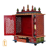 Handcrafted Wooden Pooja Room Temple: Wall Hanging Mandir, Home Decor Art