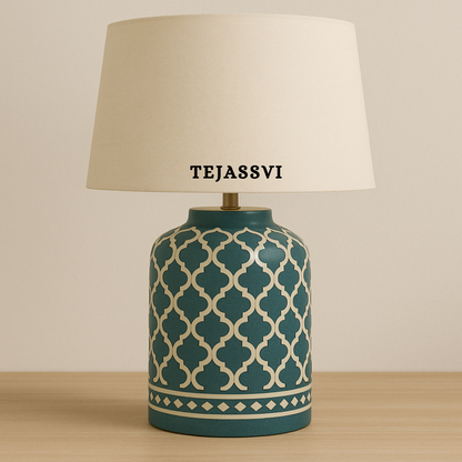 Wooden Bone Inlay Lamp for Bedroom / Bone Inlay Bed Room Lamp / Bedroom Décor Lamp / Handmade Inlay Table Lamp Home Décor Accent Light