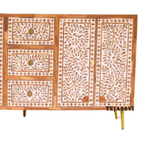 Handmade Wood Inlay Sideboards / Wood Inlay Console / Wood Inlay Chest of Drawer / Luxury Furniture / Wood Inlay Cabinet with Door & Drawer .