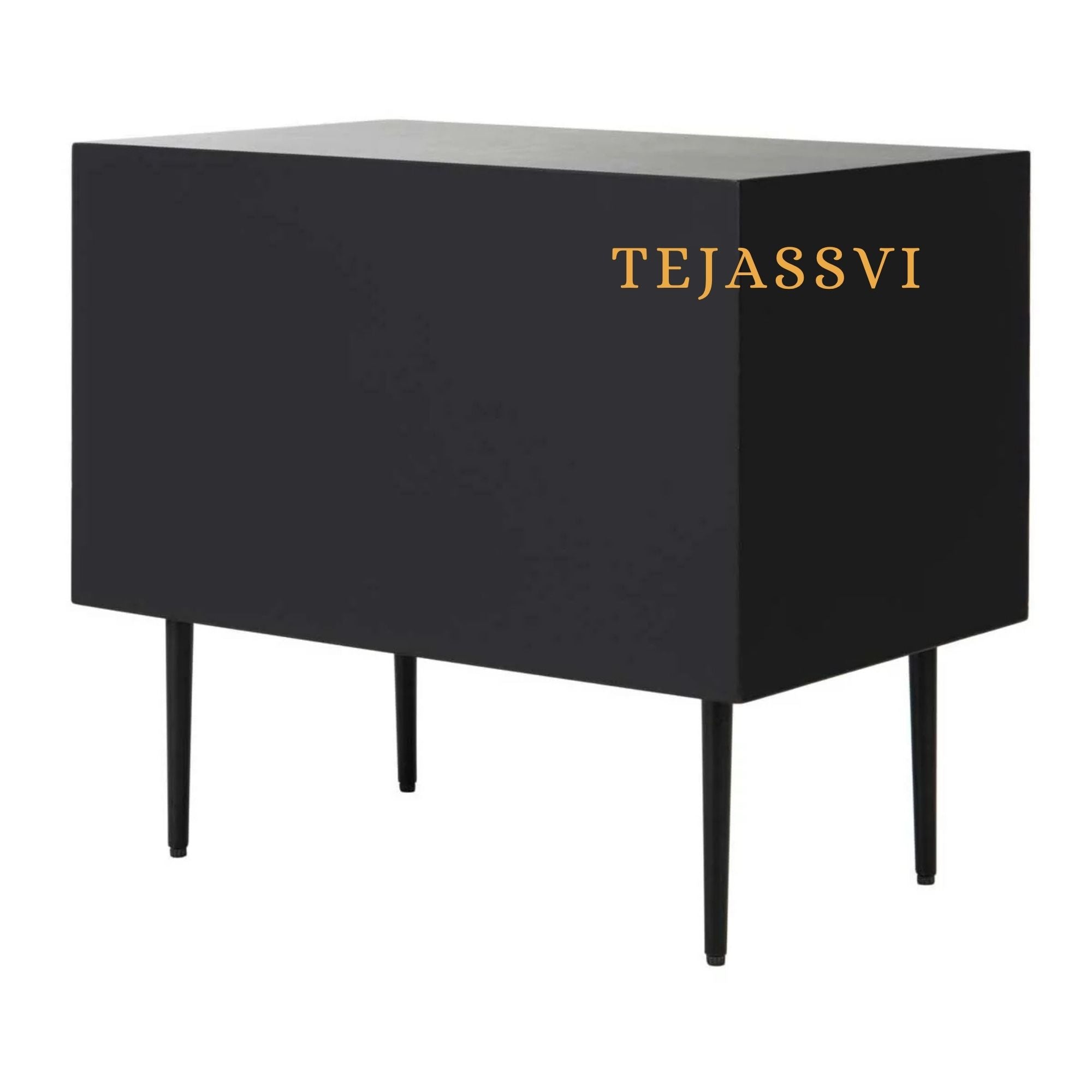 Handmade Bone Inlay Bedside Table For Black Color, Bone Inlay Table ,  Strip Design Bedside Table, Bone Inlay Cocktail Table