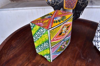 Mini chest of Drawers, Hand paint wooden Box, Small jewelry box, Trinket Drawers, Jewelry Box for girl, Desktop Organizer, Floral furniture