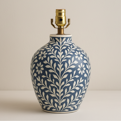 Wooden Bone Inlay Lamp / Bone Inlay Bed Room Lamp / Bedroom Décor Lamp / Handmade Inlay Table Lamp Home Decor Accent Light