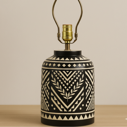 Wooden Bone Inlay Lamp for Bedroom / Bone Inlay Bed Room Lamp / Bedroom Décor Lamp / Handmade Inlay Table Lamp Home Decor Accent Light