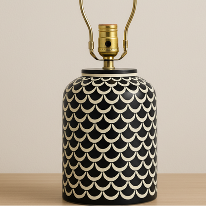 Wooden Bone Inlay Lamp for Bedroom / Bone Inlay Bed Room Lamp / Bedroom Décor Lamp / Handmade Inlay Table Lamp Home Decor Accent Light