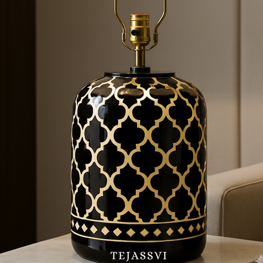 Wooden Bone Inlay Lamp for Bedroom / Bone Inlay Bed Room Lamp / Bedroom Décor Lamp / Handmade Inlay Table Lamp Home Décor Accent Light