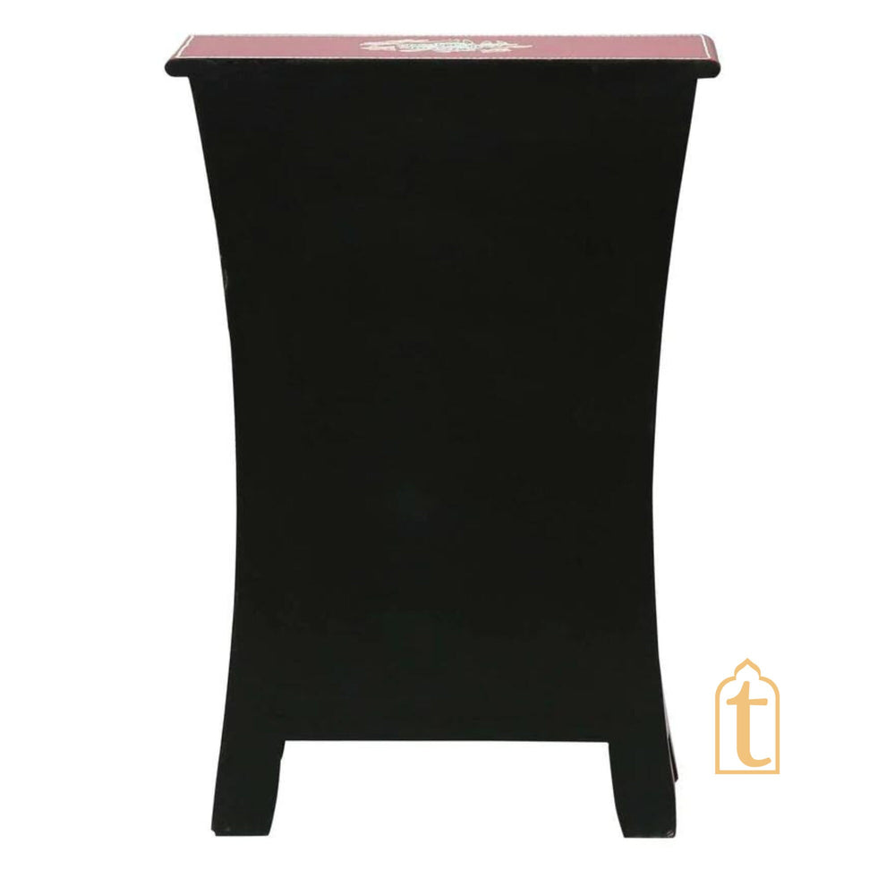 Indian Hand painted Wooden Chest Drawers | Side Table / Chest of Drawers for Living Room | Traditional Side hand-painted Table with Drawers.