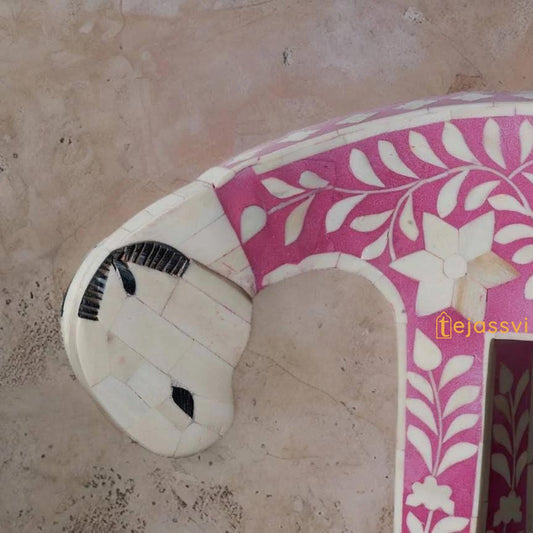 Bone Inlay Floral Chair pink | Bone Inlay chair | Wooden Modern Luxury Furniture/ wooden chair/ wooden stool/ bone table/ home furniture.