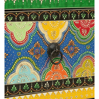 Indian Hand painted Wooden Chest Drawers / Side Table / Chest of Drawer for Living Room | Traditional Side Table with Drawers.